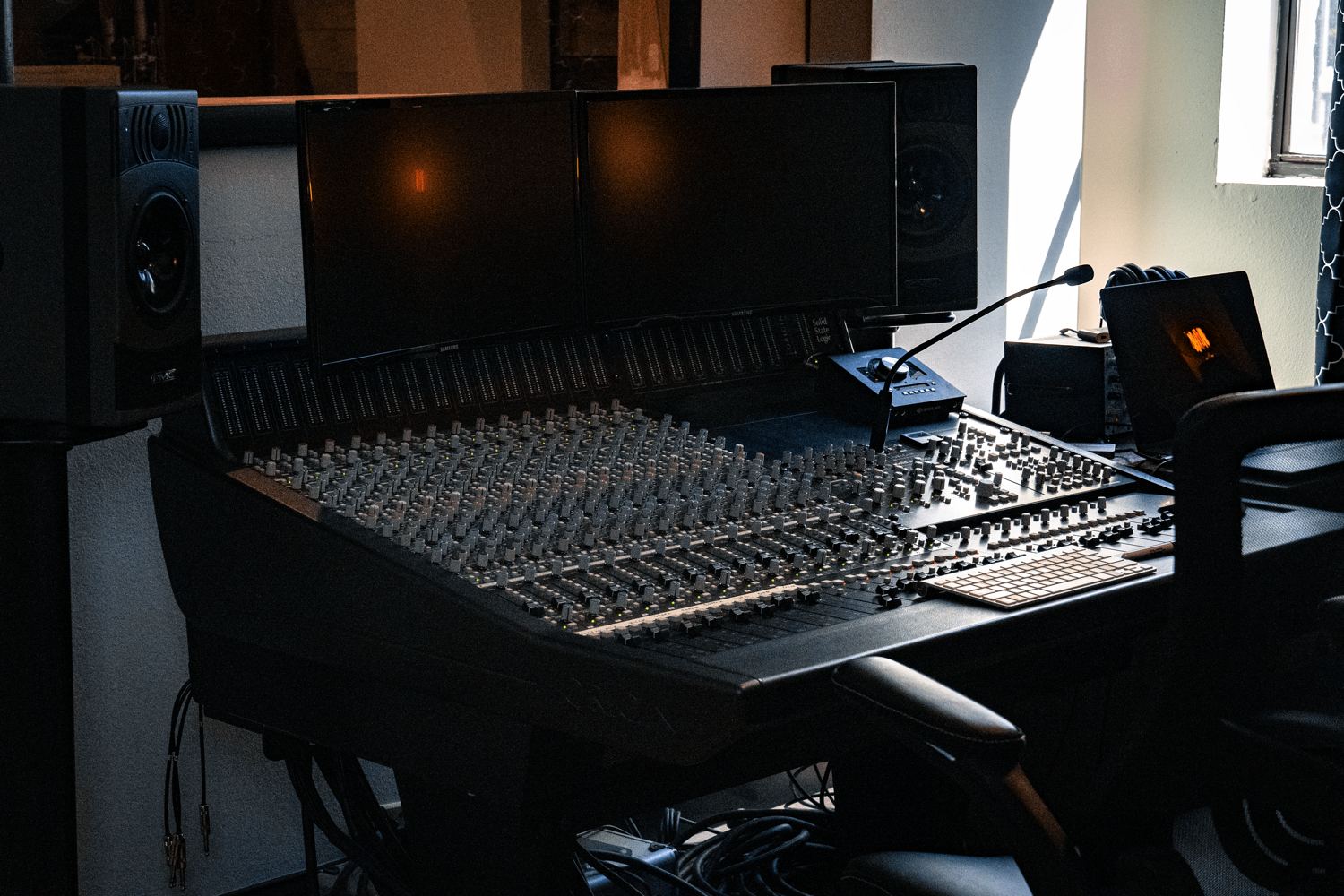 The mixing console at Sound House Studios